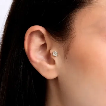 0,14 Karat Pırlantalı Tragus