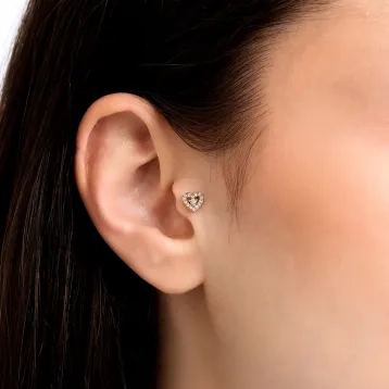 0,09 Karat Pırlantalı Tragus