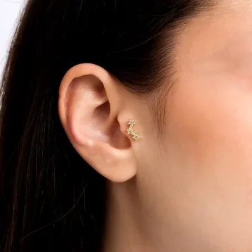 0,04 Karat Pırlantalı Piercing