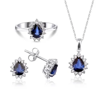 2,82 Toplam Karat Safir Renkli Pırlantalı Set