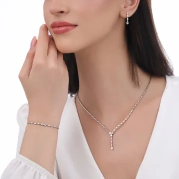 1,87 Toplam Karat Baget Pırlantalı Set