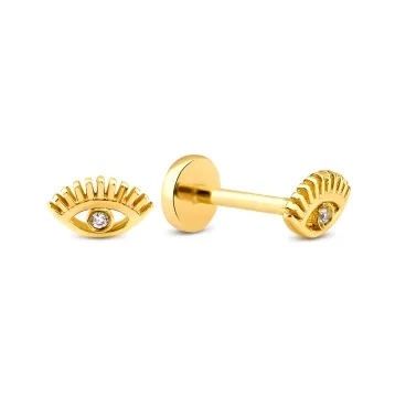 0,01 Karat Pırlantalı Piercing