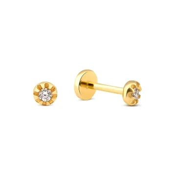 0,04 Karat Pırlantalı Piercing